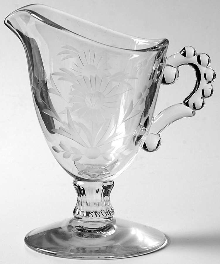 Floral (Cut) Creamer by Imperial Glass-Ohio-1