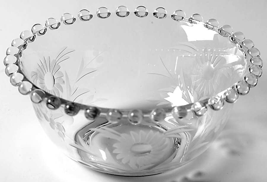 Floral (Cut) Mayonnaise Bowl, Bowl Only by Imperial Glass-Ohio-1
