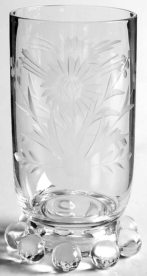 Floral (Cut) Flat Tumbler by Imperial Glass-Ohio-1