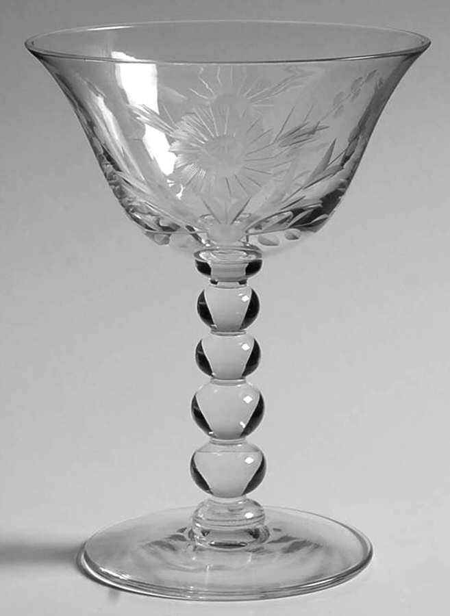 Floral (Cut) Liquor Cocktail by Imperial Glass-Ohio-1