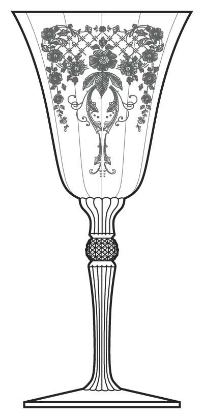 Garden Arbor Water Goblet by Imperial Glass-Ohio-1
