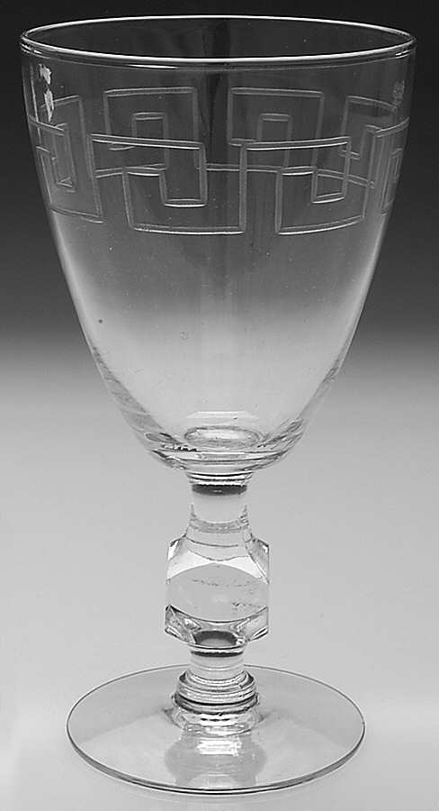 Greek Key Water Goblet by Imperial Glass-Ohio-1