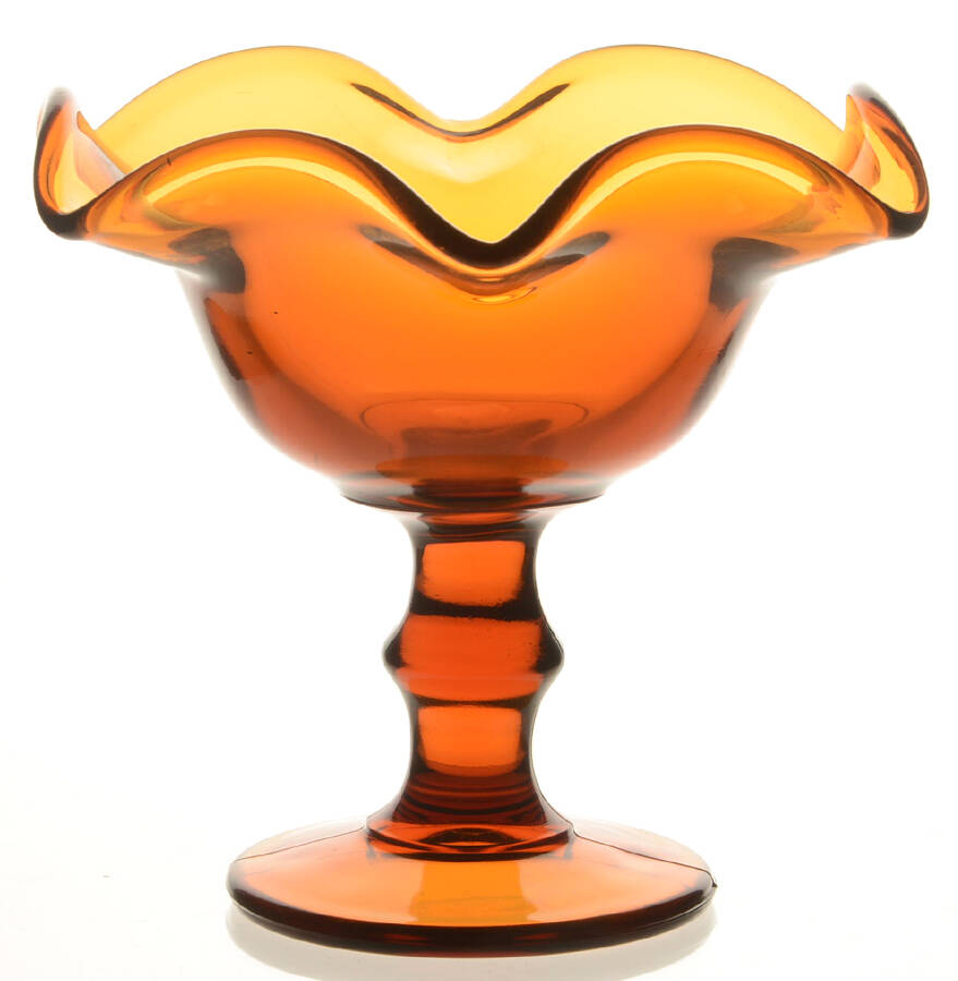 Hoffman House Amber 5" Height Open Compote by Imperial Glass-Ohio-1