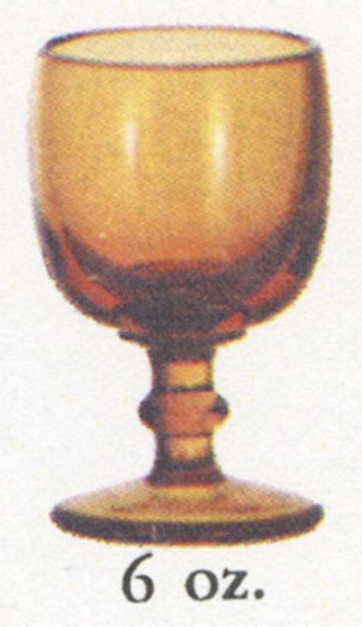 Hoffman House Amber Wine Glass by Imperial Glass-Ohio-1