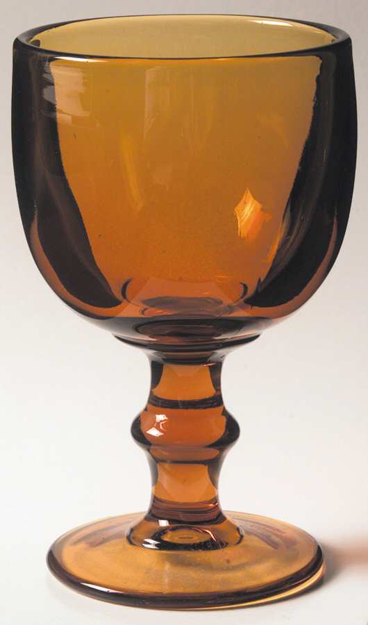 Hoffman House Amber Tall Water Goblet by Imperial Glass-Ohio-1