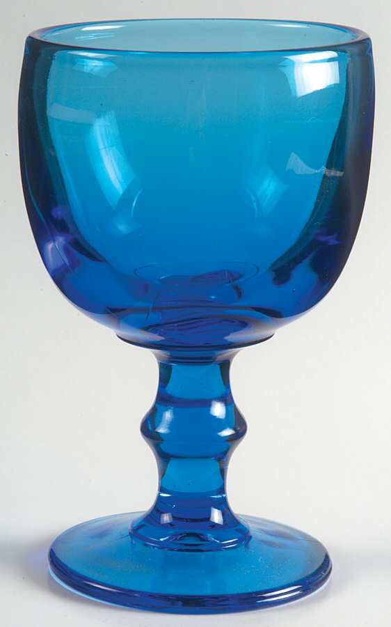 Hoffman House Antique Blue Tall Water Goblet by Imperial Glass-Ohio-1