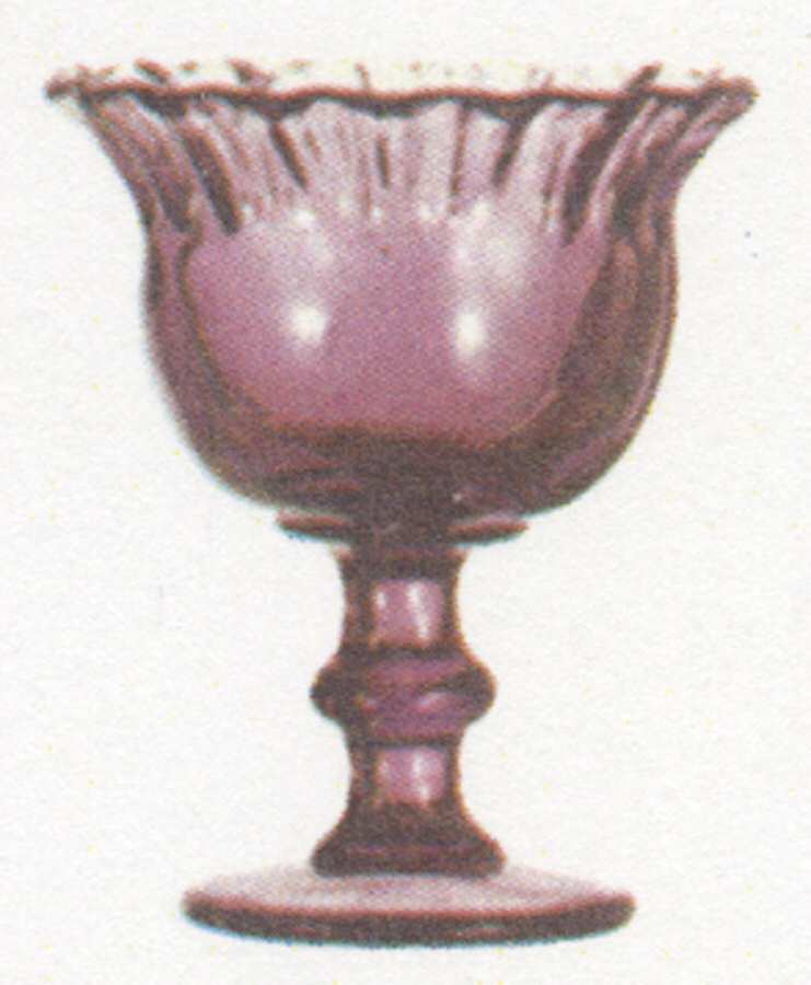 Hoffman House Purple (Ohio) 6" Footed Crimped Vase by Imperial Glass-Ohio-1
