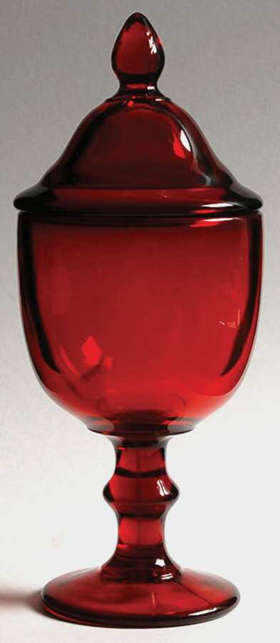 Hoffman House Ruby Candy Jar & Lid by Imperial Glass-Ohio-1
