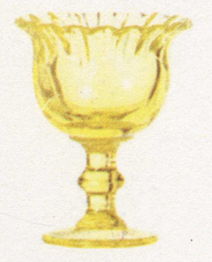 Hoffman House Yellow 6" Footed Crimped Vase by Imperial Glass-Ohio-1
