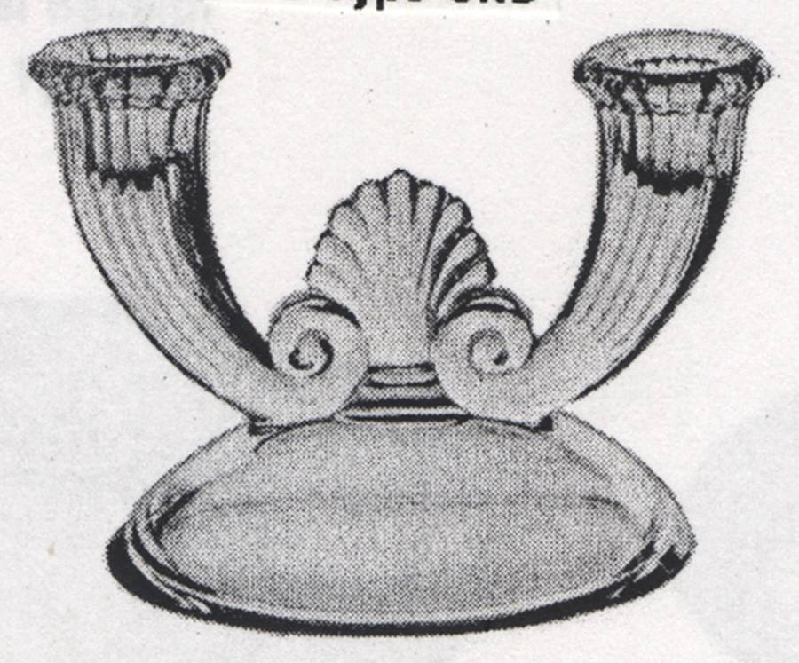 Imperial Tiara Double Light Candlestick by Imperial Glass-Ohio-1