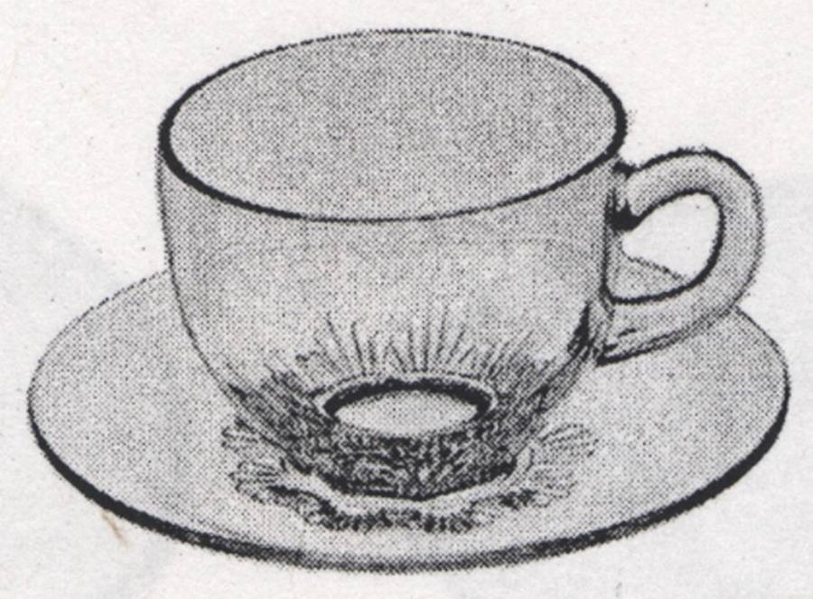 Imperial Tiara Cup & Saucer Set by Imperial Glass-Ohio-1