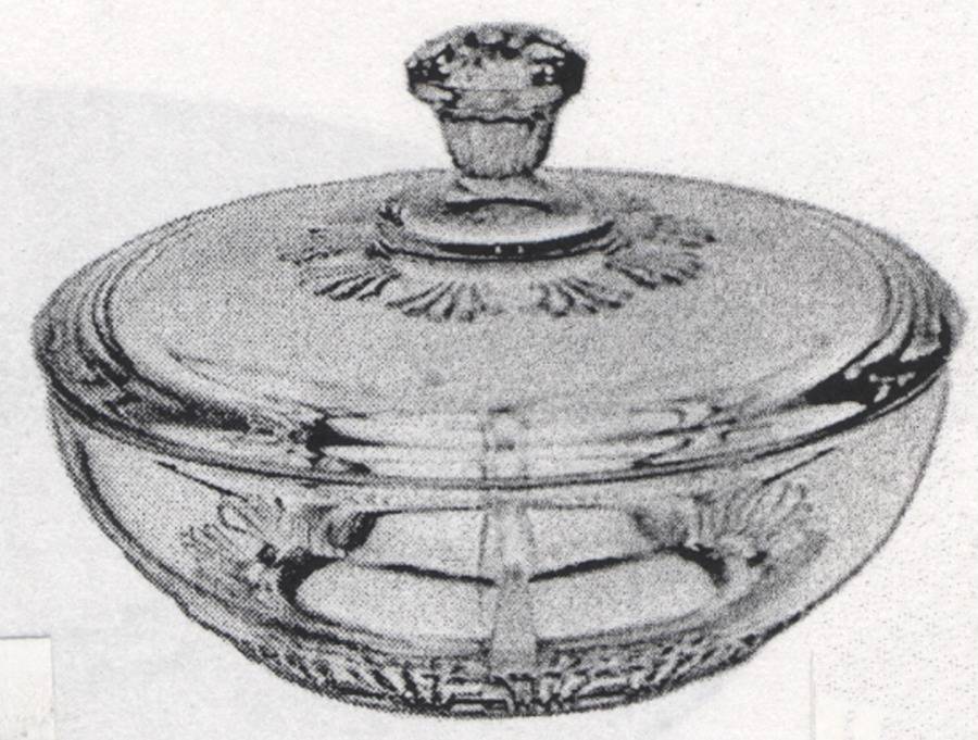 Imperial Tiara 3-Part Candy Box with Lid by Imperial Glass-Ohio-1