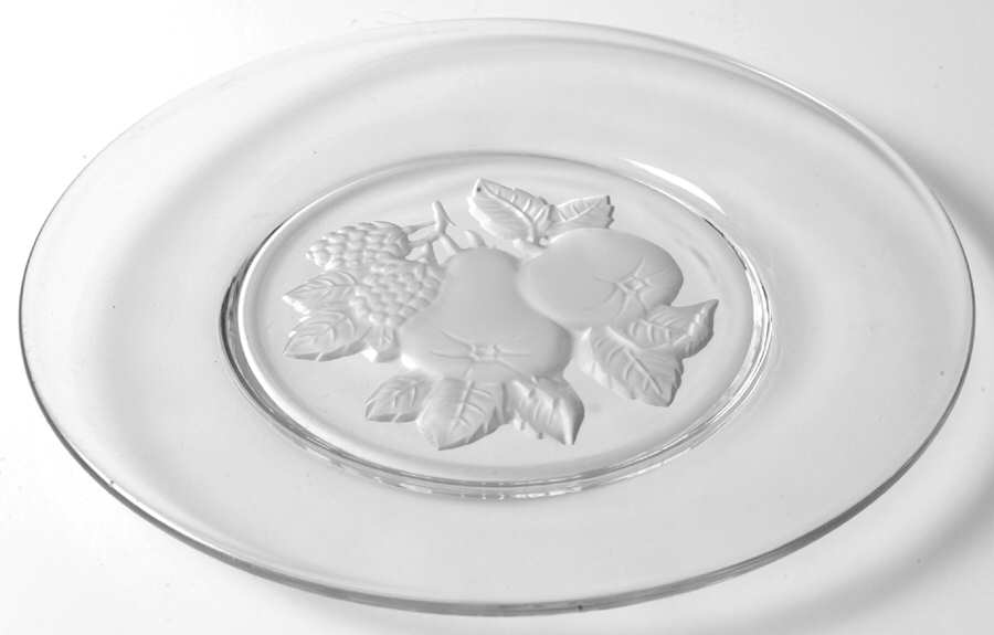 Intaglio Fruit (Line 900, Round) Luncheon Plate by Imperial Glass-Ohio-1