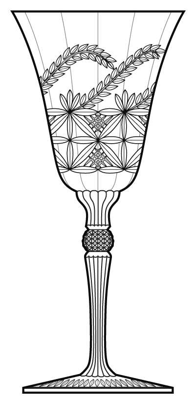 Laurel Crown Water Goblet by Imperial Glass-Ohio-1