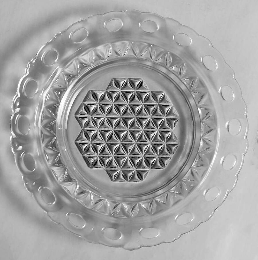 Laced Edge Clear Bread & Butter Plate by Imperial Glass-Ohio-1
