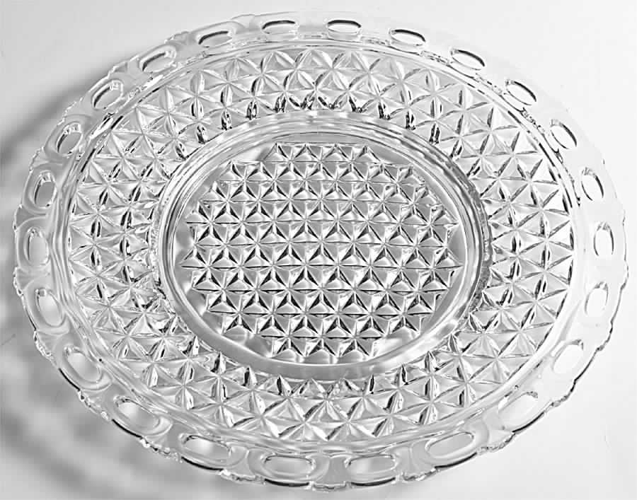 Laced Edge Clear Dinner Plate by Imperial Glass-Ohio-1