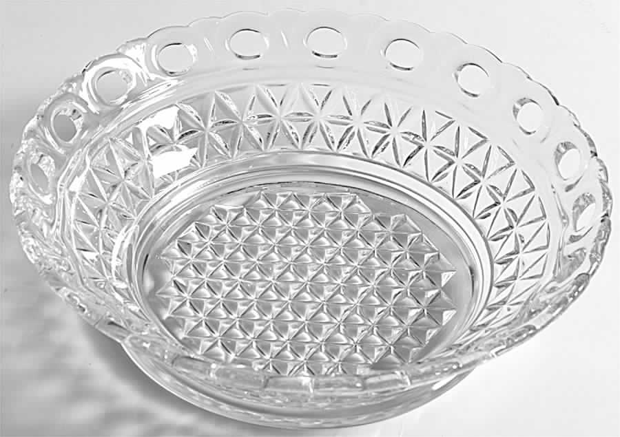 Laced Edge Clear Coupe Soup Bowl by Imperial Glass-Ohio-1