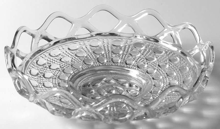 Laced Edge Clear 6" Shallow Nappy by Imperial Glass-Ohio-1