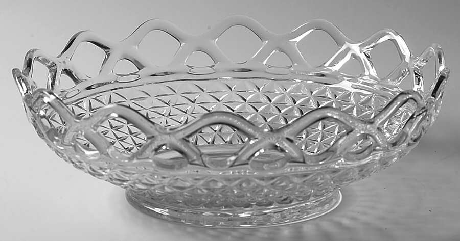 Laced Edge Clear 10" Round Bowl by Imperial Glass-Ohio-1