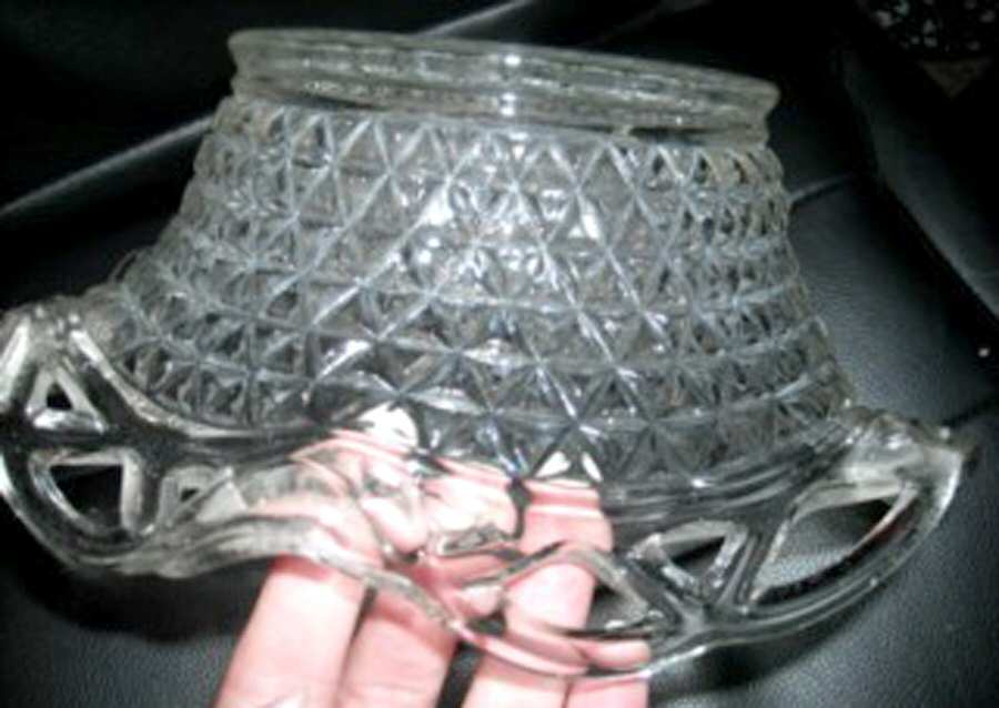 Laced Edge Clear 7" Round Crimped Bowl by Imperial Glass-Ohio-1
