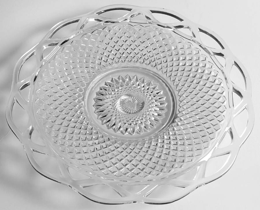 Laced Edge Clear Luncheon Plate by Imperial Glass-Ohio-1