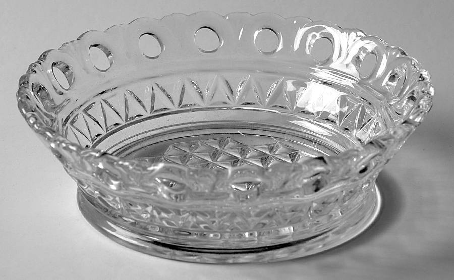 Laced Edge Clear Cereal Bowl by Imperial Glass-Ohio-1