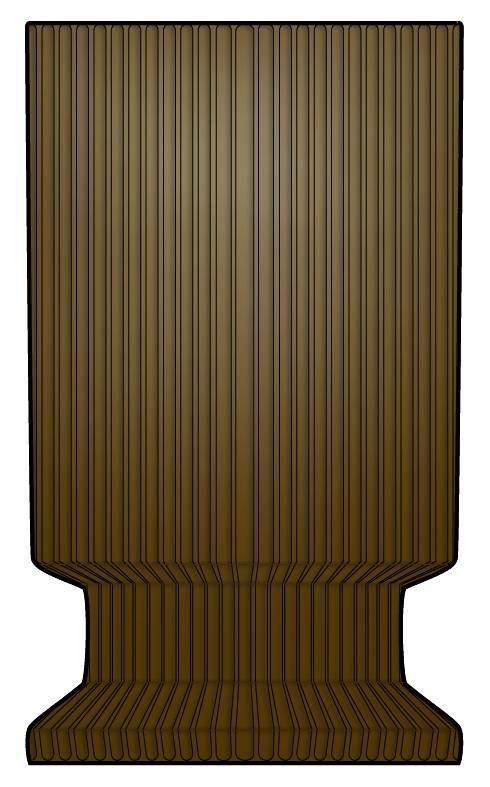 Linear Brown Water Goblet by Imperial Glass-Ohio-1