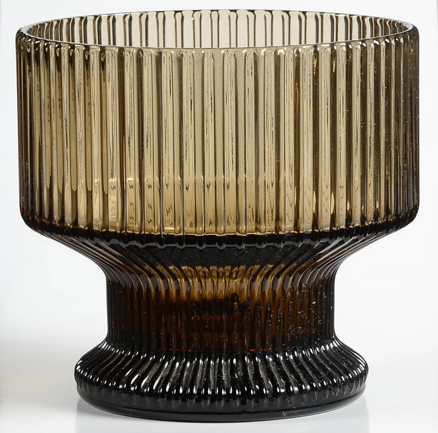 Linear Brown Champagne/Tall Sherbet by Imperial Glass-Ohio-1