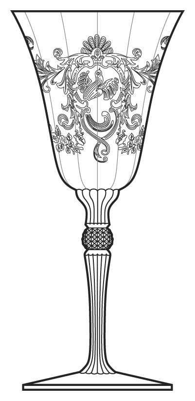 Love Bird Water Goblet by Imperial Glass-Ohio-1