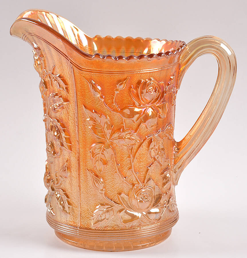 Lustre Rose Marigold 64 Oz Pitcher by Imperial Glass-Ohio-1