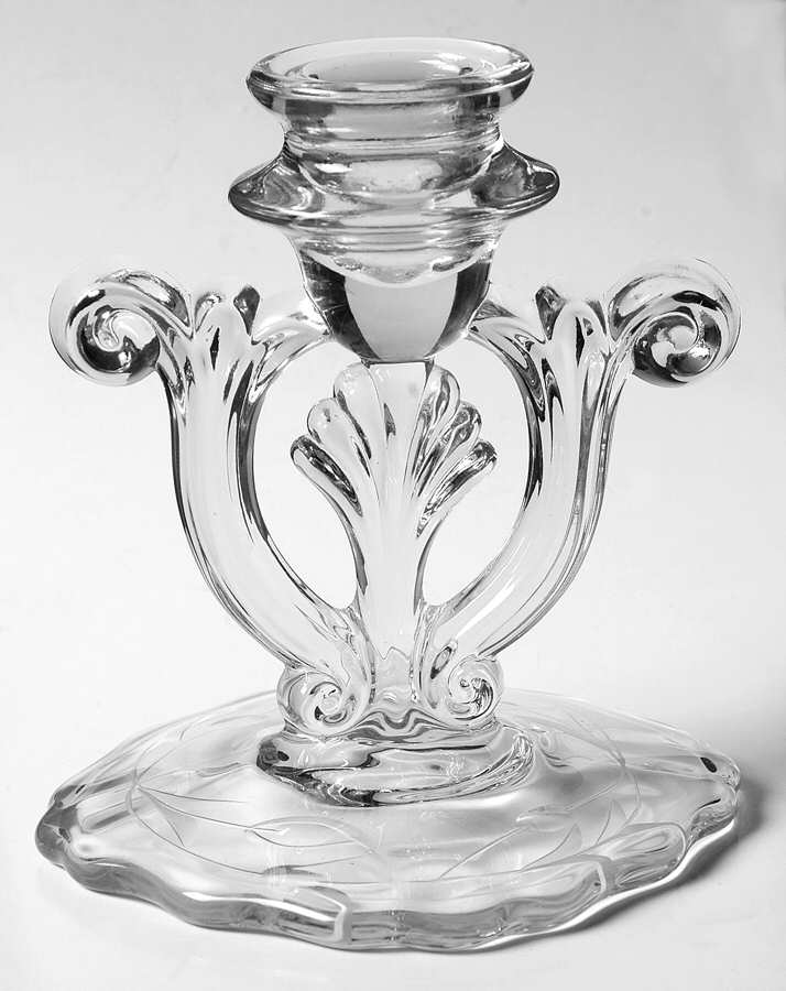 Meander 5" Single Light Candlestick by Imperial Glass-Ohio-1