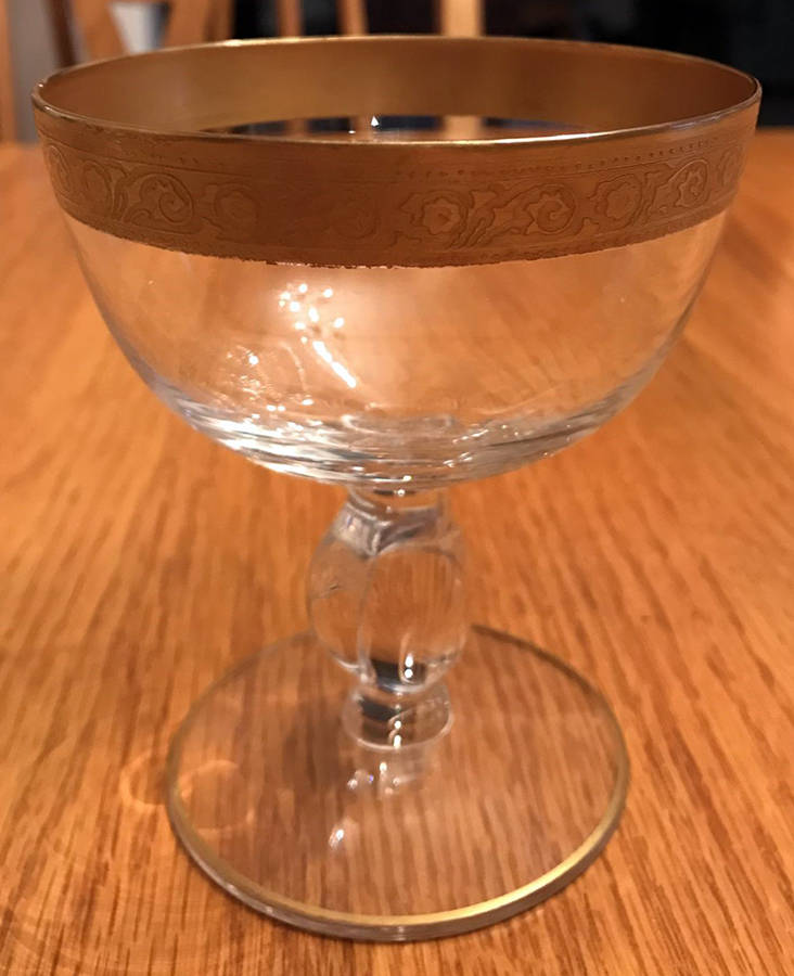 Minton Gold Champagne/Tall Sherbet by Imperial Glass-Ohio-1
