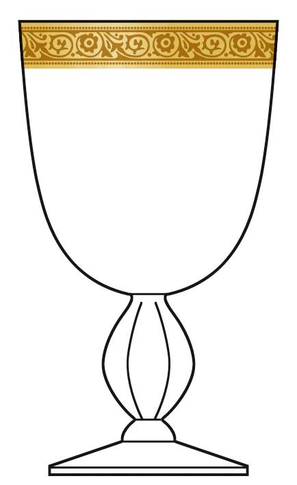 Minton Gold Water Goblet by Imperial Glass-Ohio-1