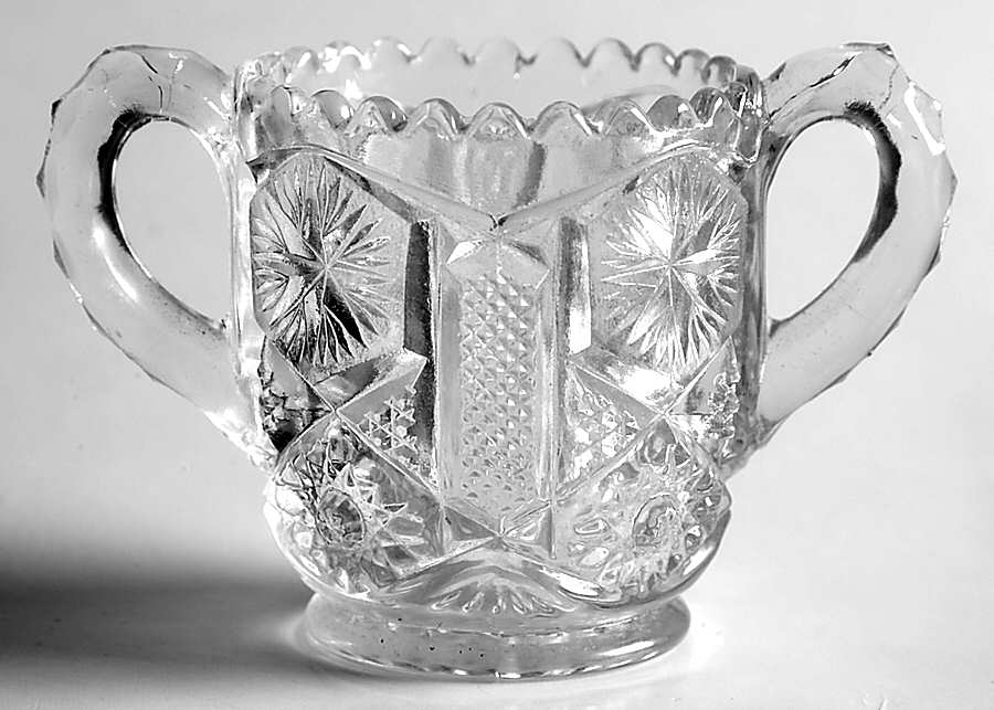 Mogul Variant Clear Mini Open Sugar by Imperial Glass-Ohio-1