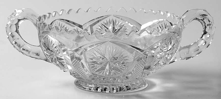 Mogul Variant Clear Handled Nappy by Imperial Glass-Ohio-1