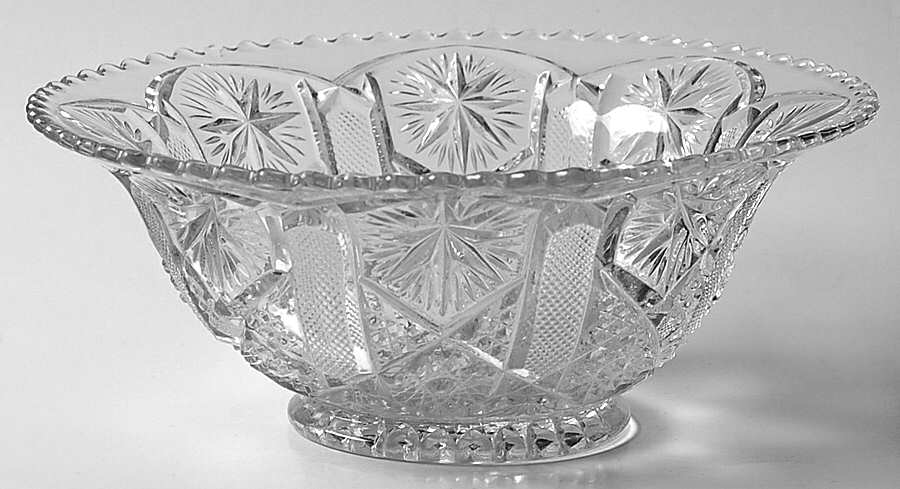 Mogul Variant Clear 7" Round Flared Bowl by Imperial Glass-Ohio-1