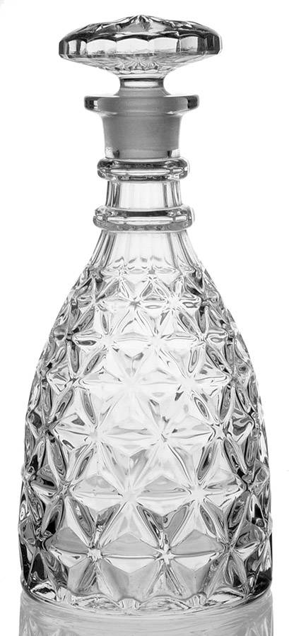 Mt. Vernon Clear (Crisscross Diamonds) Decanter & Stopper by Imperial Glass-Ohio-1