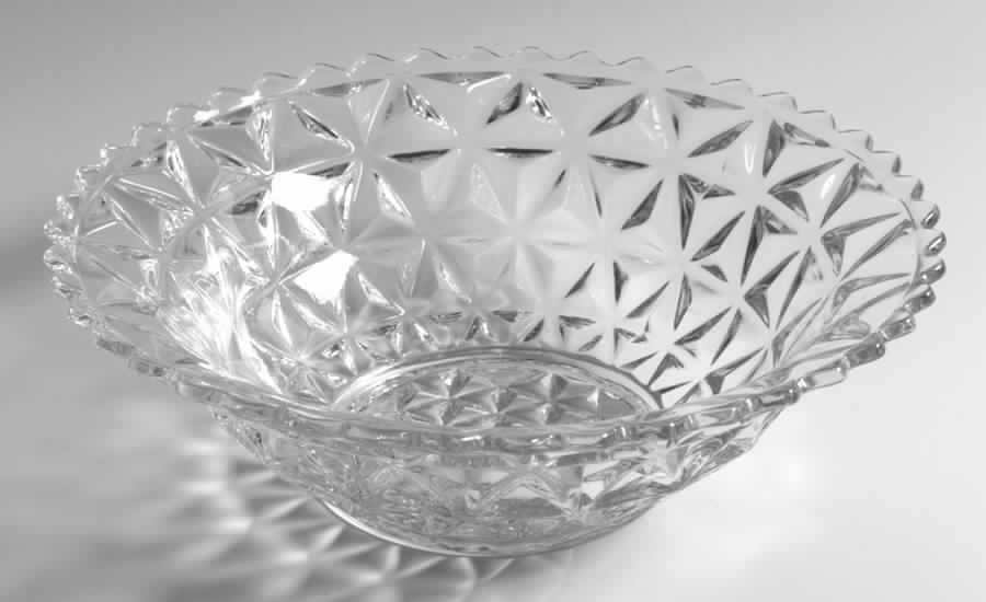 Mt. Vernon Clear (Crisscross Diamonds) 7" Round Bowl by Imperial Glass-Ohio-1