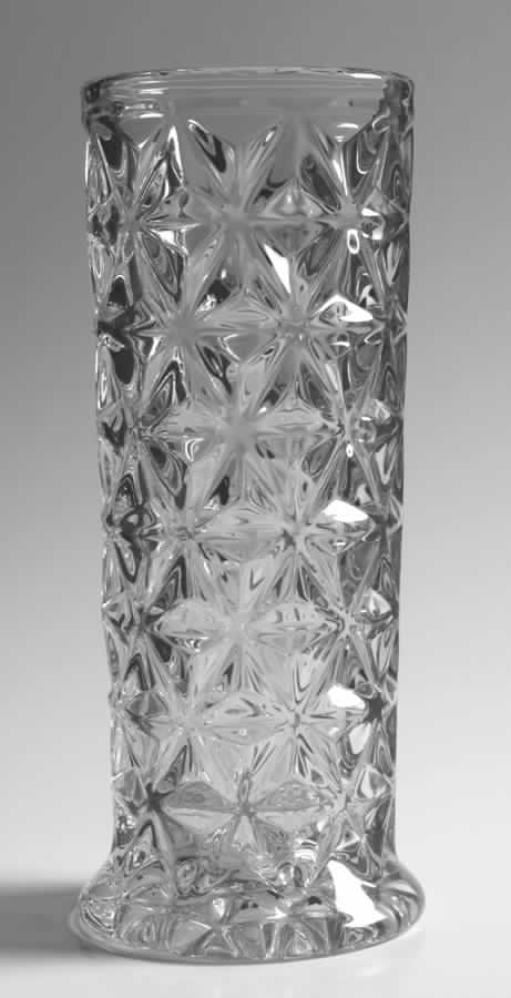 Mt. Vernon Clear (Crisscross Diamonds) 10" Straight Vase by Imperial Glass-Ohio-1