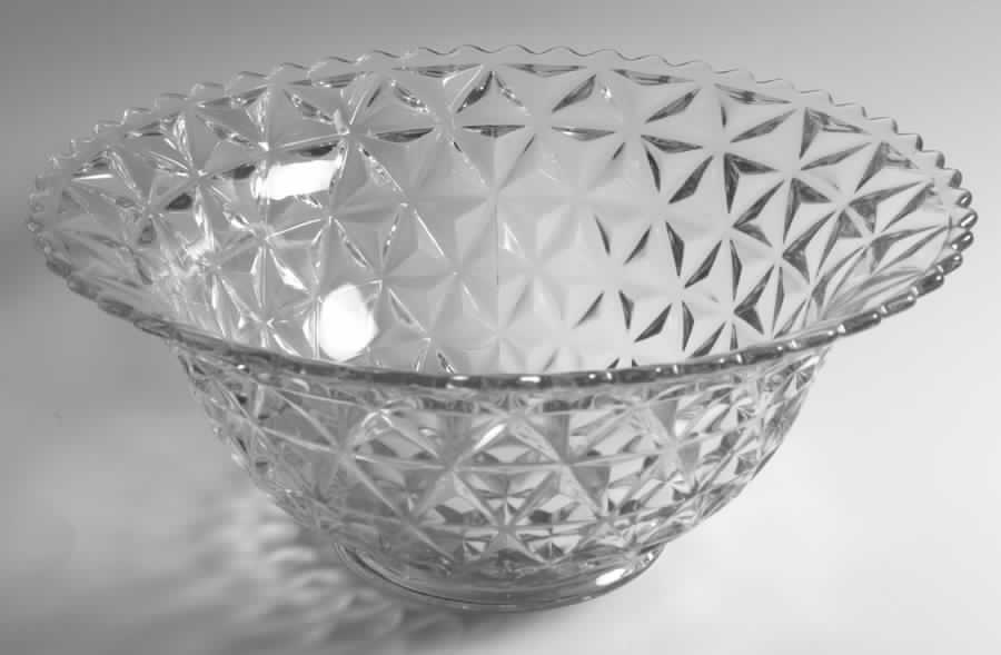 Mt. Vernon Clear (Crisscross Diamonds) Punch Bowl by Imperial Glass-Ohio-1
