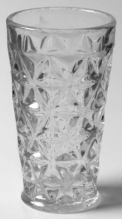 Mt. Vernon Clear (Crisscross Diamonds) Flat Juice Glass by Imperial Glass-Ohio-1