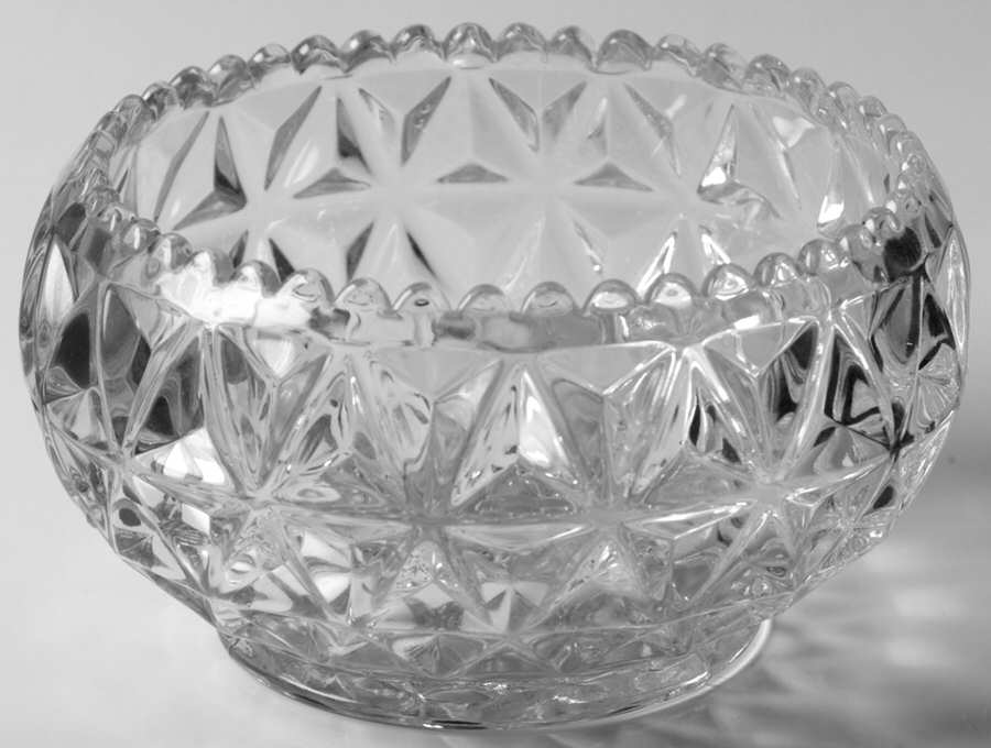 Mt. Vernon Clear (Crisscross Diamonds) 5" Round Bowl by Imperial Glass-Ohio-1