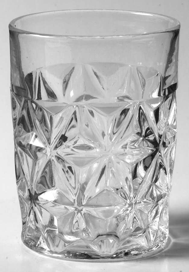 Mt. Vernon Clear (Crisscross Diamonds) 8 Oz Flat Tumbler by Imperial Glass-Ohio-1