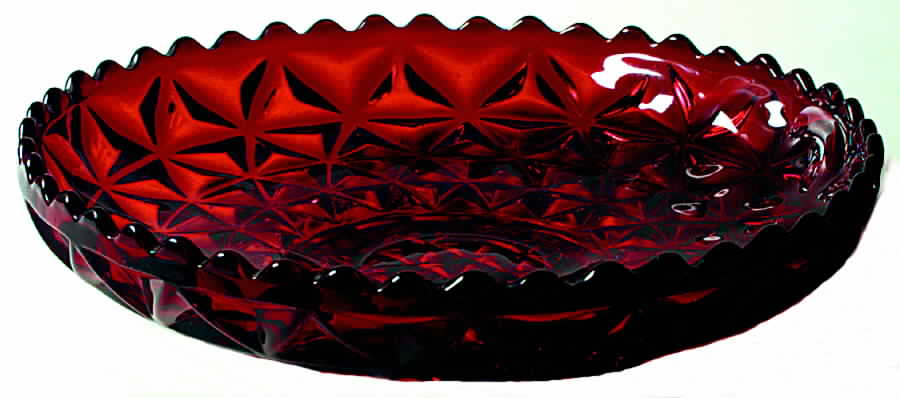 Mt. Vernon Red 8" Shallow Round Bowl by Imperial Glass-Ohio-1