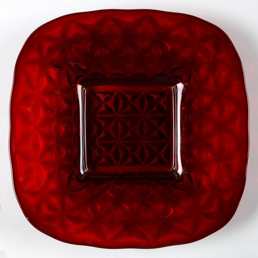 Mt. Vernon Red Pickle Dish by Imperial Glass-Ohio-1