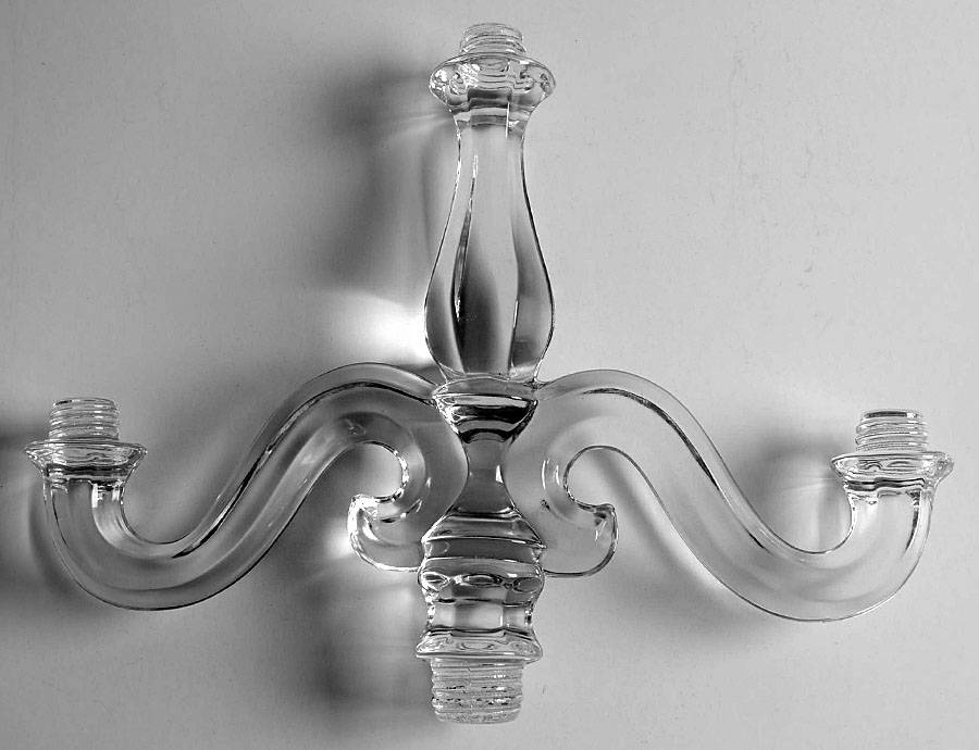 Old Williamsburg Clear 3 Light Candelabra Arm #300 by Imperial Glass-Ohio-1