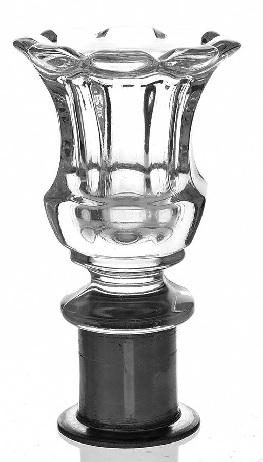 Old Williamsburg Clear Scalloped Candelabra Socket by Imperial Glass-Ohio-1