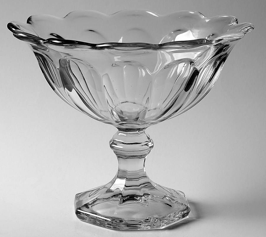 Old Williamsburg Clear Round Compote (Height X Width) by Imperial Glass-Ohio-1