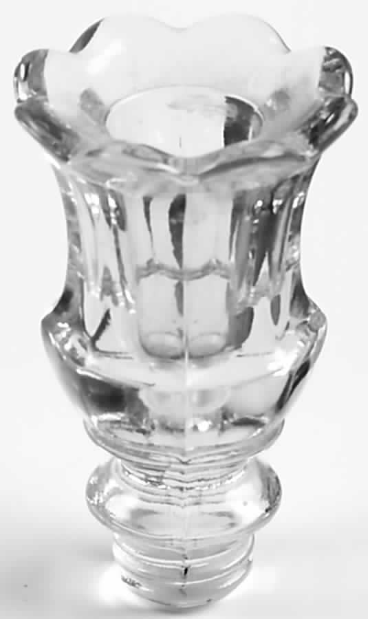 Old Williamsburg Clear Scalloped Candelabra Socket by Imperial Glass-Ohio-1