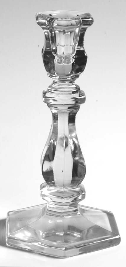 Old Williamsburg Clear 7" Single Light Candlestick by Imperial Glass-Ohio-1